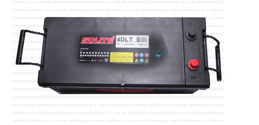 BATERIA 180AH 4DLT CCA1000 [+D POSIT. DER.]L503-AN216-AL208 BORDE ESTANDAR SOLITE